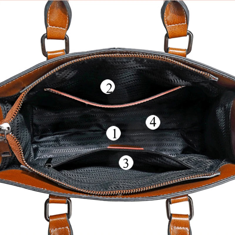 👜✨ Genuine Leather Tote – Women's Fashion Handbag | Crossbody, Shoulder &amp; Top Handle Bag for Office, Shopping &amp; Everyday Style 💼👠