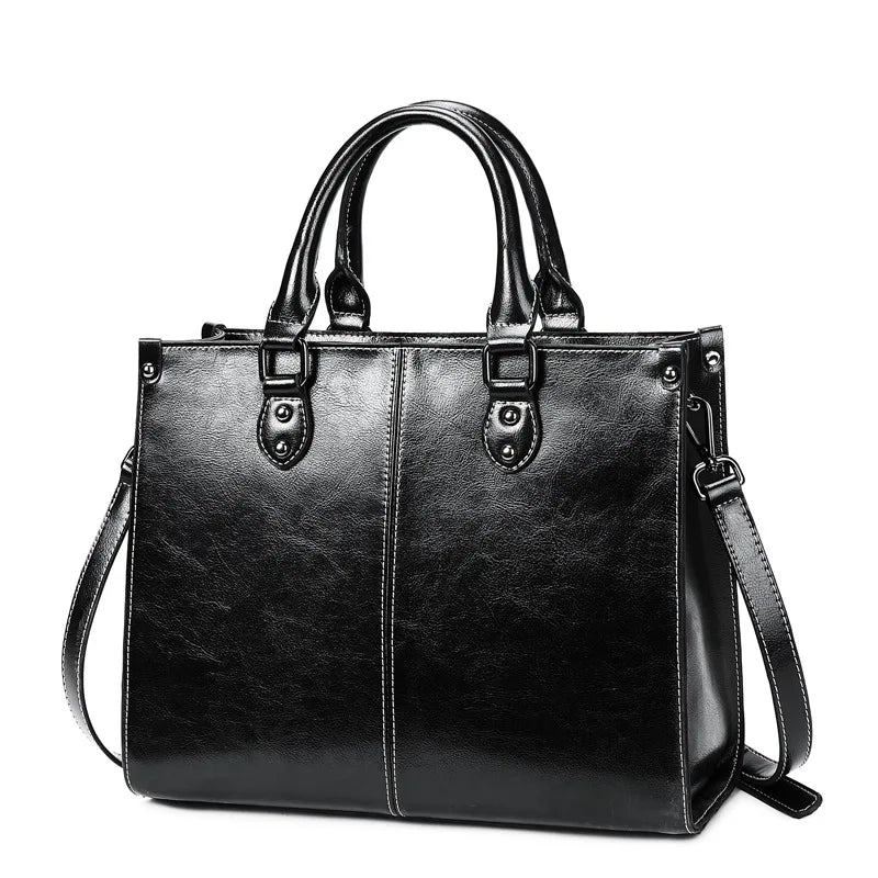 👜✨ Genuine Leather Tote – Women's Fashion Handbag | Crossbody, Shoulder &amp; Top Handle Bag for Office, Shopping &amp; Everyday Style 💼👠