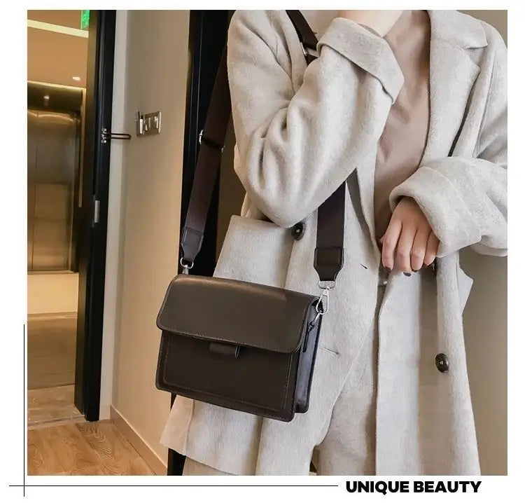 💼✨ Designer PU Leather Luxury Crossbody Bag – Stylish Travel Handbag for Women | Elegant Shoulder &amp; Messenger Flap Bag 🖤