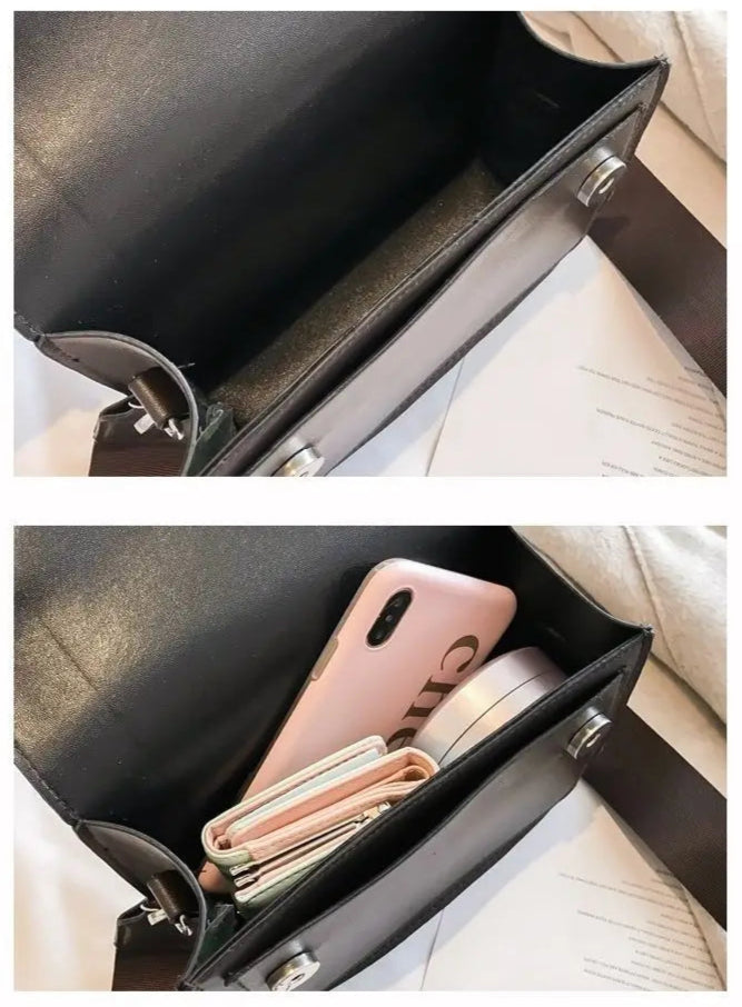 💼✨ Designer PU Leather Luxury Crossbody Bag – Stylish Travel Handbag for Women | Elegant Shoulder &amp; Messenger Flap Bag 🖤