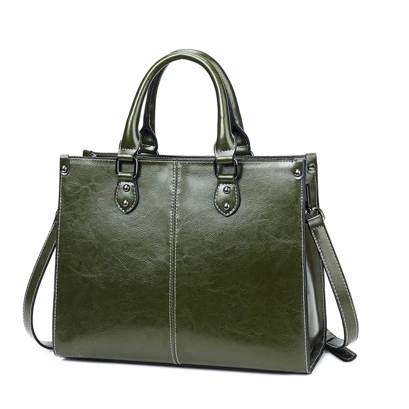 👜✨ Genuine Leather Tote – Women's Fashion Handbag | Crossbody, Shoulder &amp; Top Handle Bag for Office, Shopping &amp; Everyday Style 💼👠