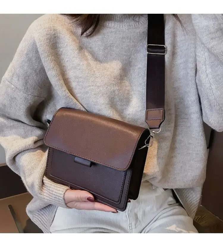 💼✨ Designer PU Leather Luxury Crossbody Bag – Stylish Travel Handbag for Women | Elegant Shoulder &amp; Messenger Flap Bag 🖤