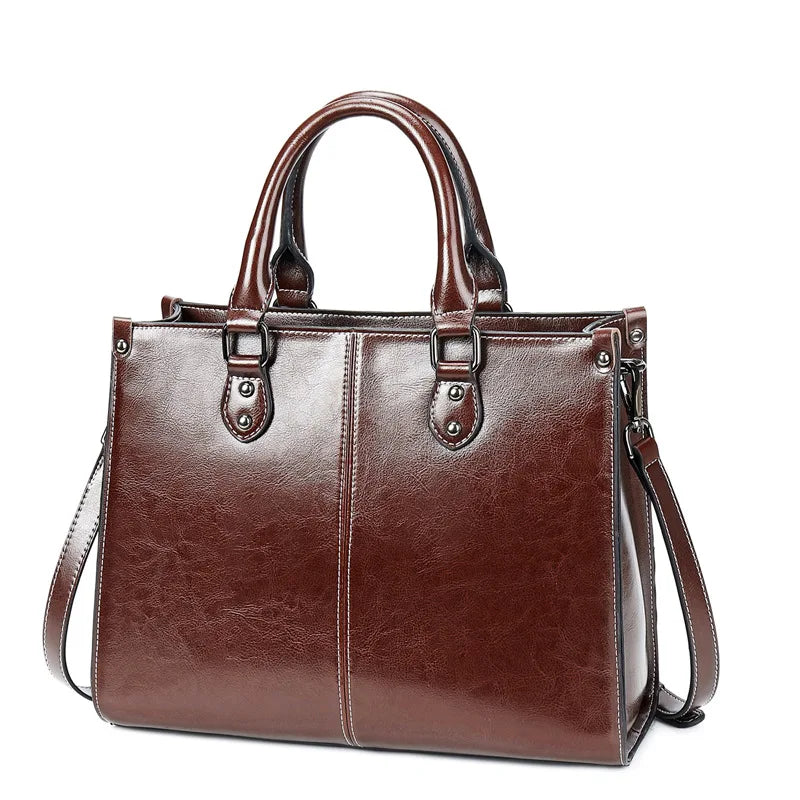 👜✨ Genuine Leather Tote – Women's Fashion Handbag | Crossbody, Shoulder &amp; Top Handle Bag for Office, Shopping &amp; Everyday Style 💼👠