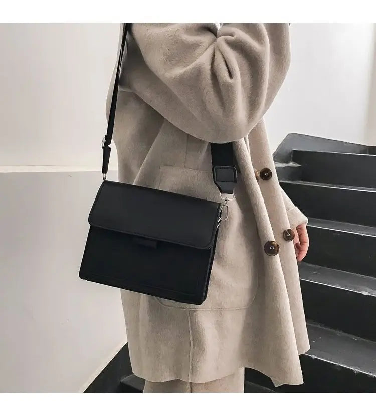 💼✨ Designer PU Leather Luxury Crossbody Bag – Stylish Travel Handbag for Women | Elegant Shoulder &amp; Messenger Flap Bag 🖤